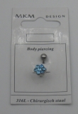 navelpiercing bloem aqua