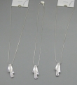 3x zilverkleur met stras