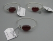 3 x zilverkleur met rood