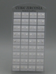 36 paar zirconia bloempjes op display
