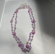 Paars/roze kralen ketting