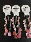 Partij van 3 enkelbandjes roze