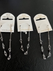 Partij van 3 enkelbandjes zwart