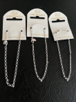 Partij van 3 zilverkleur enkelbandjes