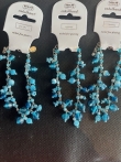 Partij van 3 dezelfde enkelbandjes aqua