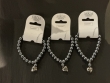 3 parel armbanden grijs met hart