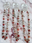 Partij van 3 Passion Red: Elegante Statement Kettingen