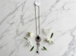 Statement Ketting met Zwarte Steen en Bedeltjes