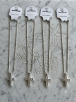 Set van 4 Elegante Zilverkleurige Kruis-Hangers met Verfijnde Details