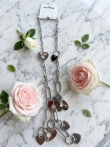Romantische Zilverkleurige Ketting met Hartjesbedels – Nikkelvrij