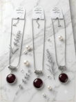 Exclusieve Set van 3 Vintage-Stijl Kettingen met Donkere Edelsteenlook – Nikkelvrij