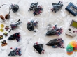 Partij van 10 Retro Geometrische Broches met Gekleurde Kraaltjes