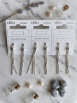 Minimalistische Zilverkleurige Kwast Oorbellen (Set van 3 paar)