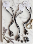 Stoere Paardenhoofd & Hoefijzer Kettingen op Zwart Koord (Set van 3 stuks)