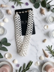 Partij van 3 Luxe Geweven Parel Chokers – Elastisch & Verstelbaar
